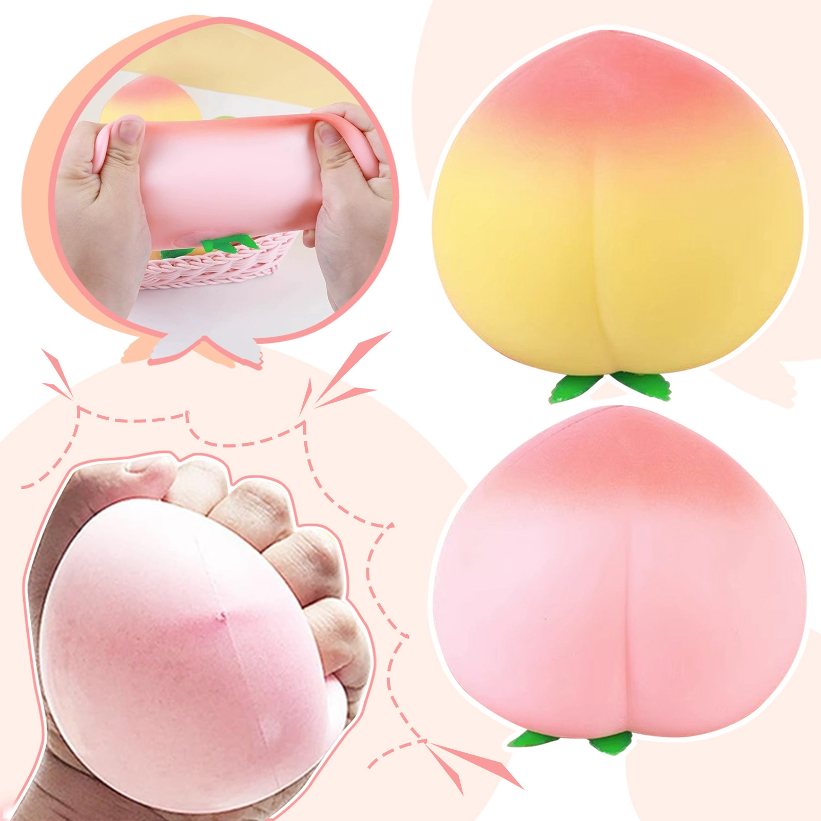 Kids Toys Za - ZA Fidget Toy Cartoon Peach PU