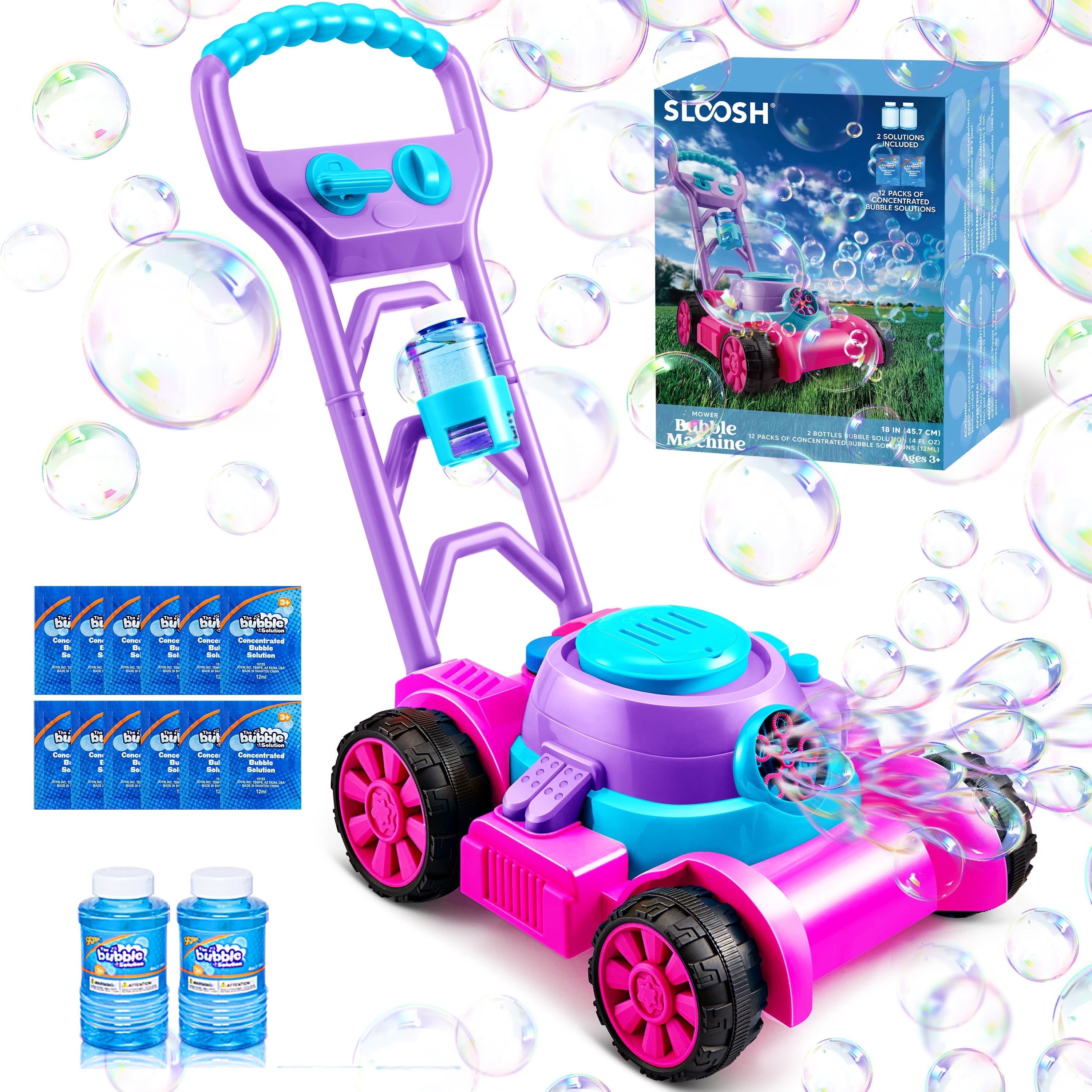 Bubble Machine Outdoor - JOYFY Bubble Machine Bubble Lawn Mower