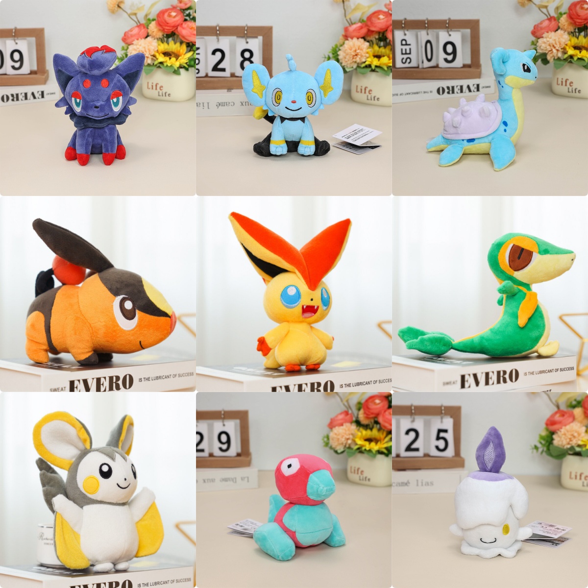 Kids Toys Idea - Pokemon Plush Dolls Zorua Shinx Lapras