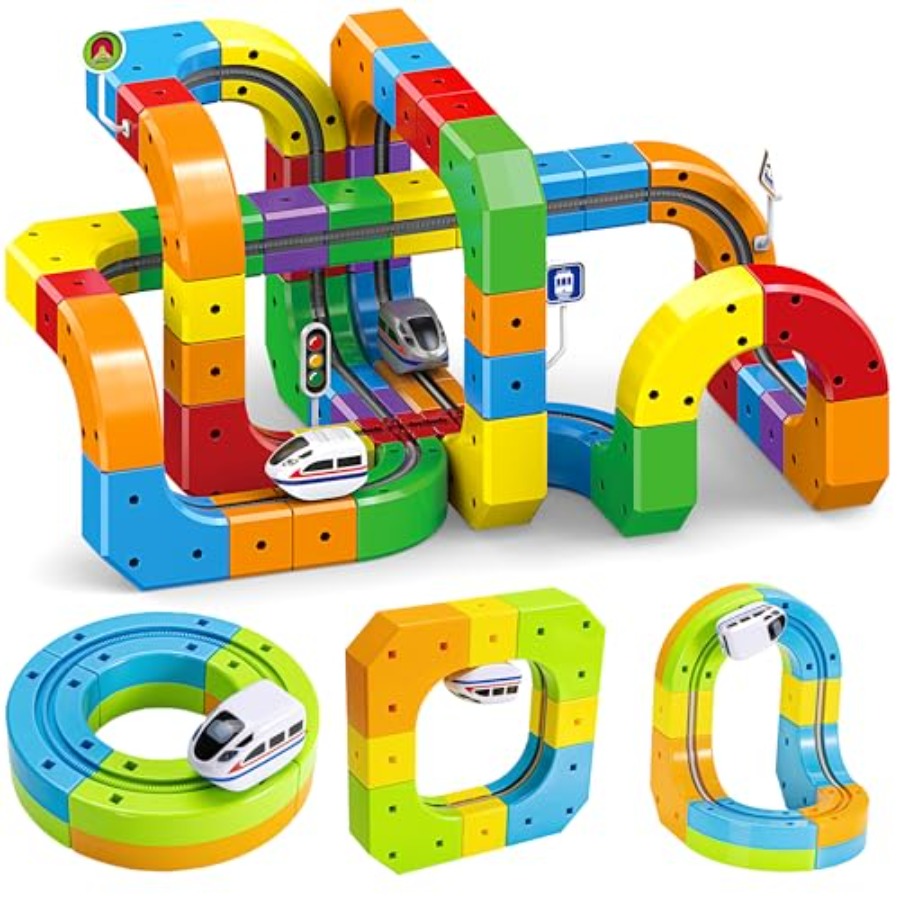 Toy Train Track Set - Electric Train Set for Ages 3-8