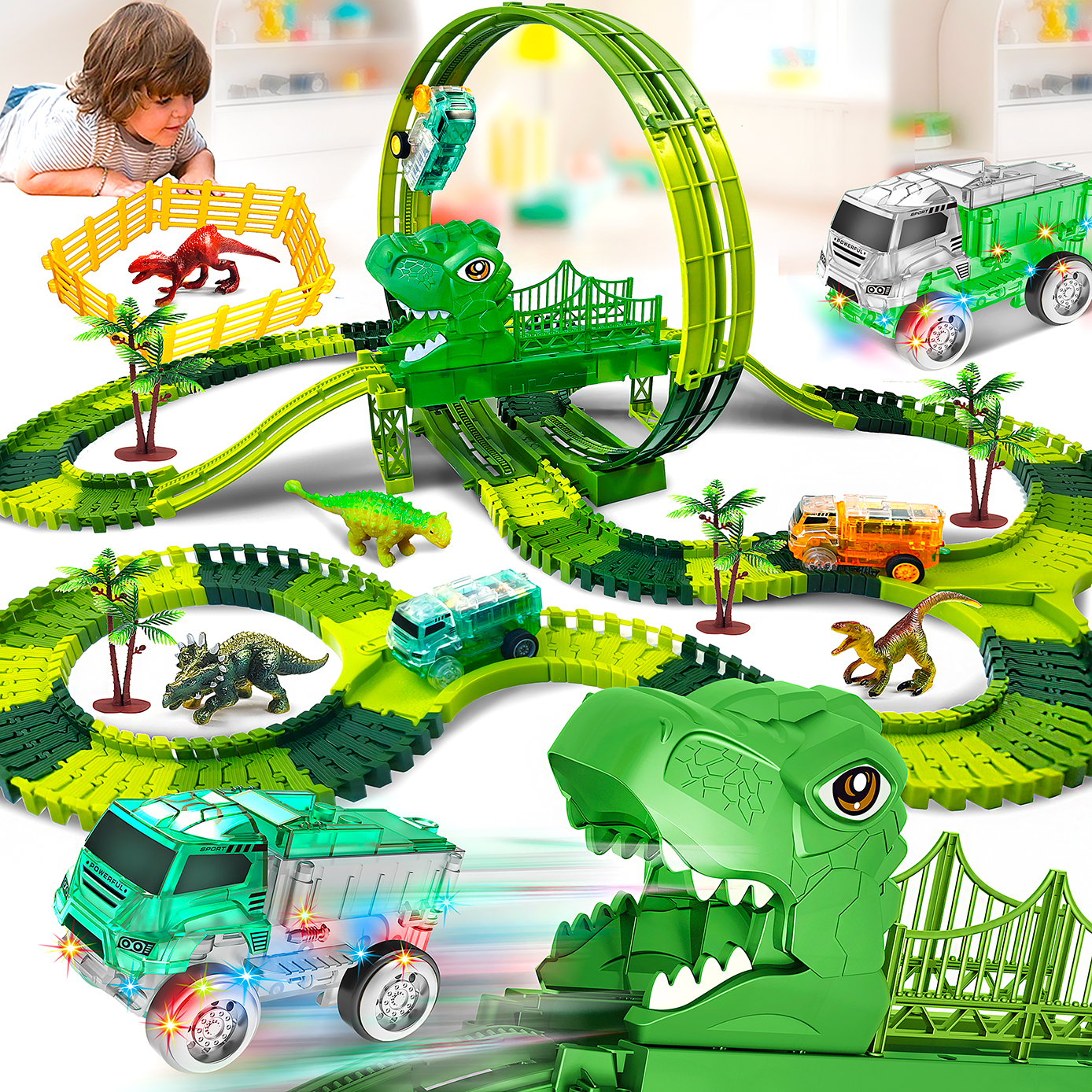 Dinosaur Themed Engineering To - đánh giá và giá Toy Train Track Set