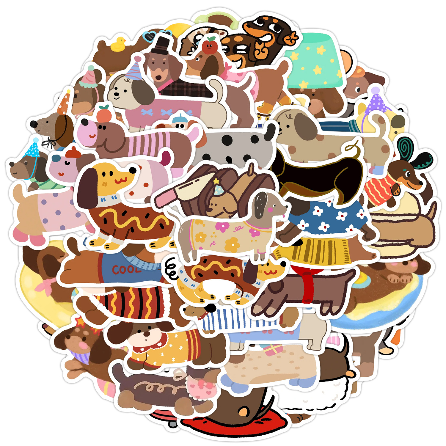 10/50PCS Cartoon Animal Dachsh - đánh giá và giá Kids Y Toys