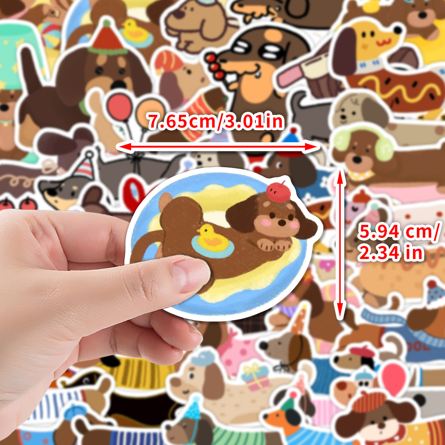 10/50PCS Cartoon Animal Dachsh - đánh giá và giá Kids Y Toys