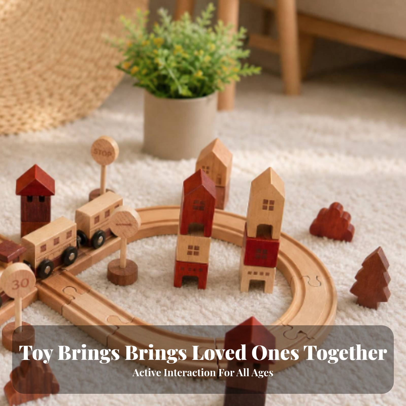 Wooden Railway Station Creativ - đánh giá và giá Toy Train Track Set