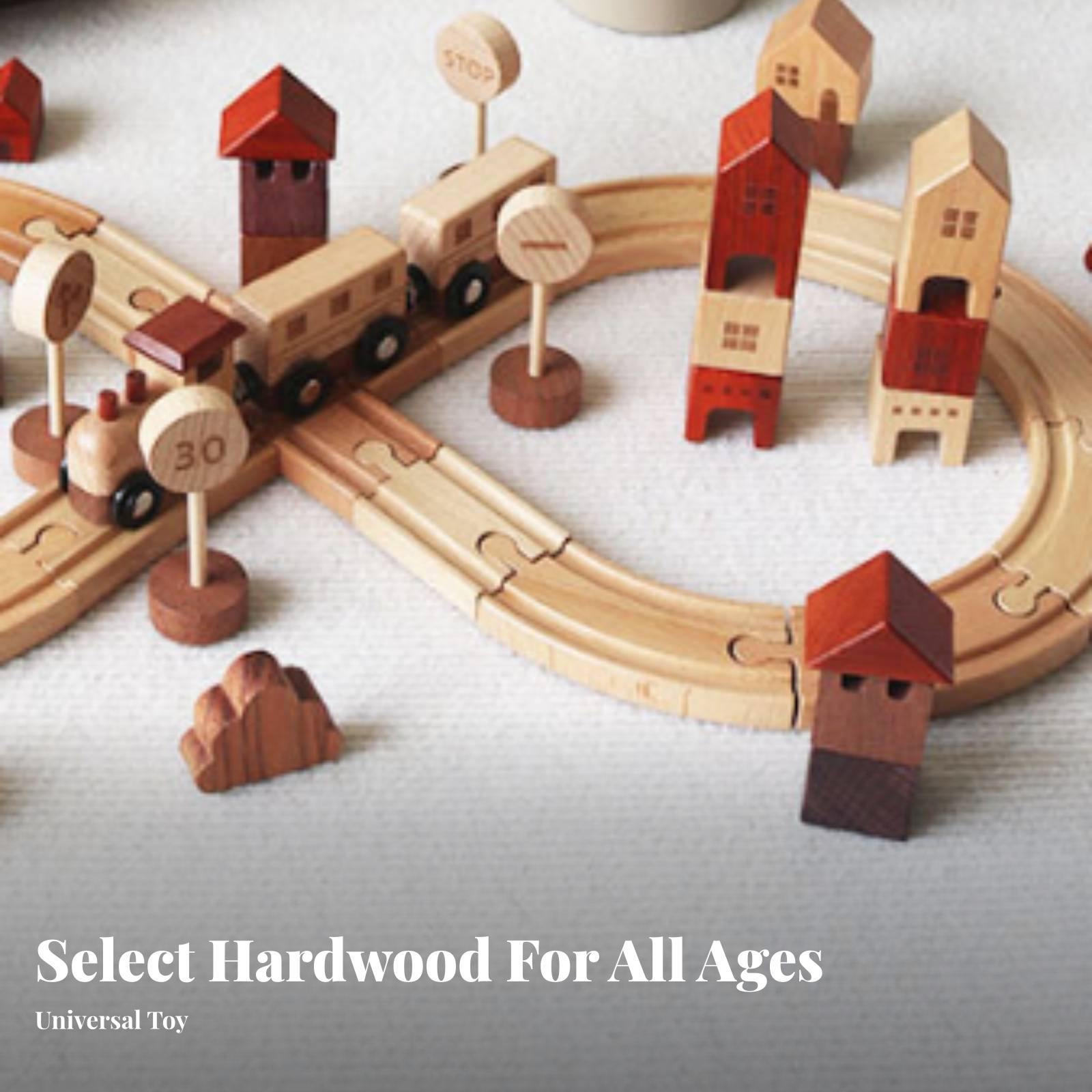 Wooden Railway Station Creativ - đánh giá và giá Toy Train Track Set