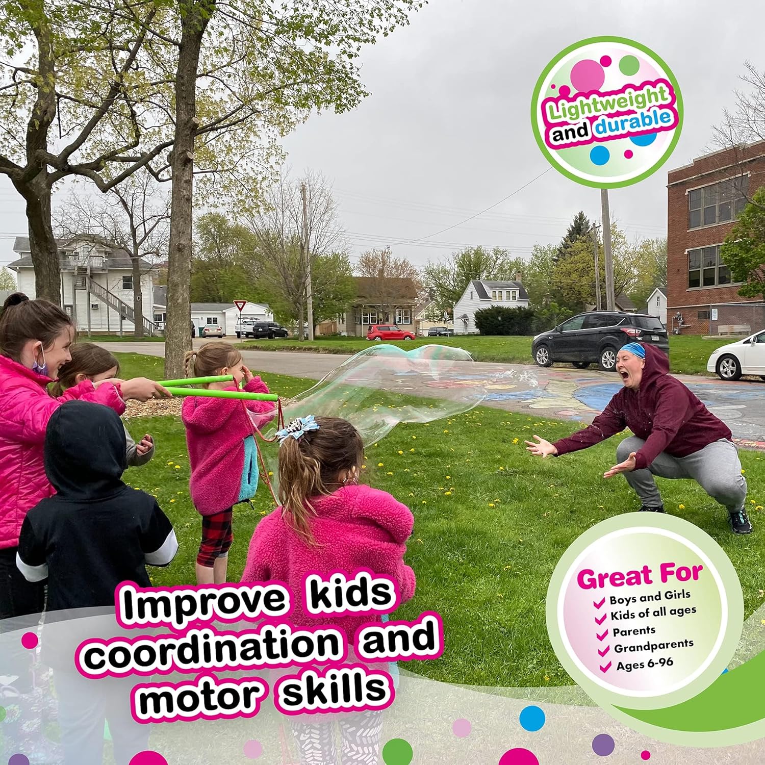 Giant Bubble Wands Kit (4-Piec - đánh giá và giá Kids Toys Made In Usa
