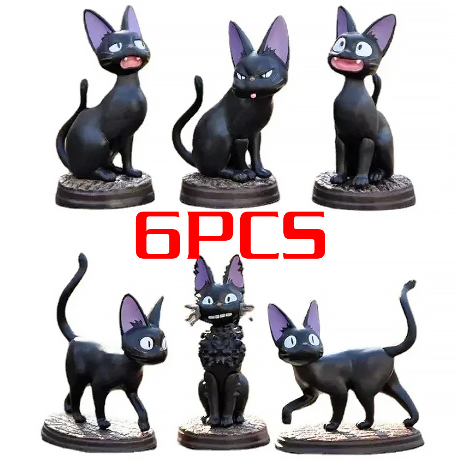 6pcs/set Cartoon Black Cat Jij - đánh giá và giá Kids Toys Jiji