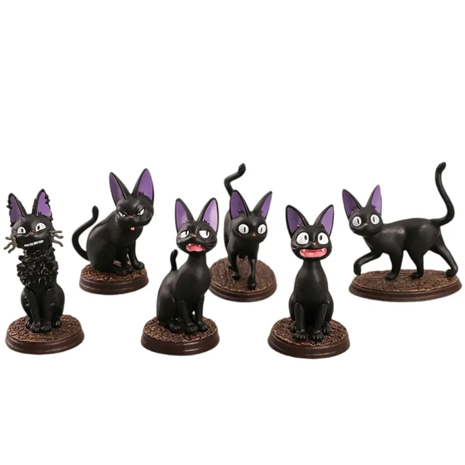 6pcs/set Cartoon Black Cat Jij - đánh giá và giá Kids Toys Jiji