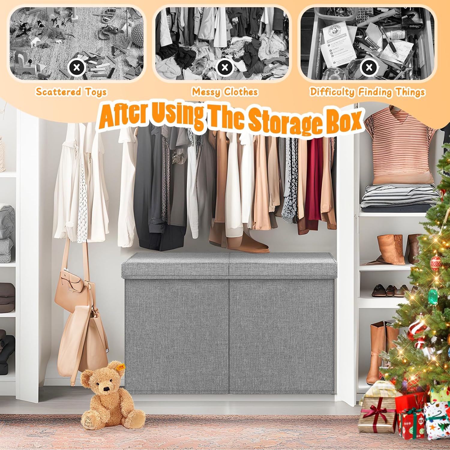 Large Toy Storage Box with Lid - đánh giá và giá Kids' Toy